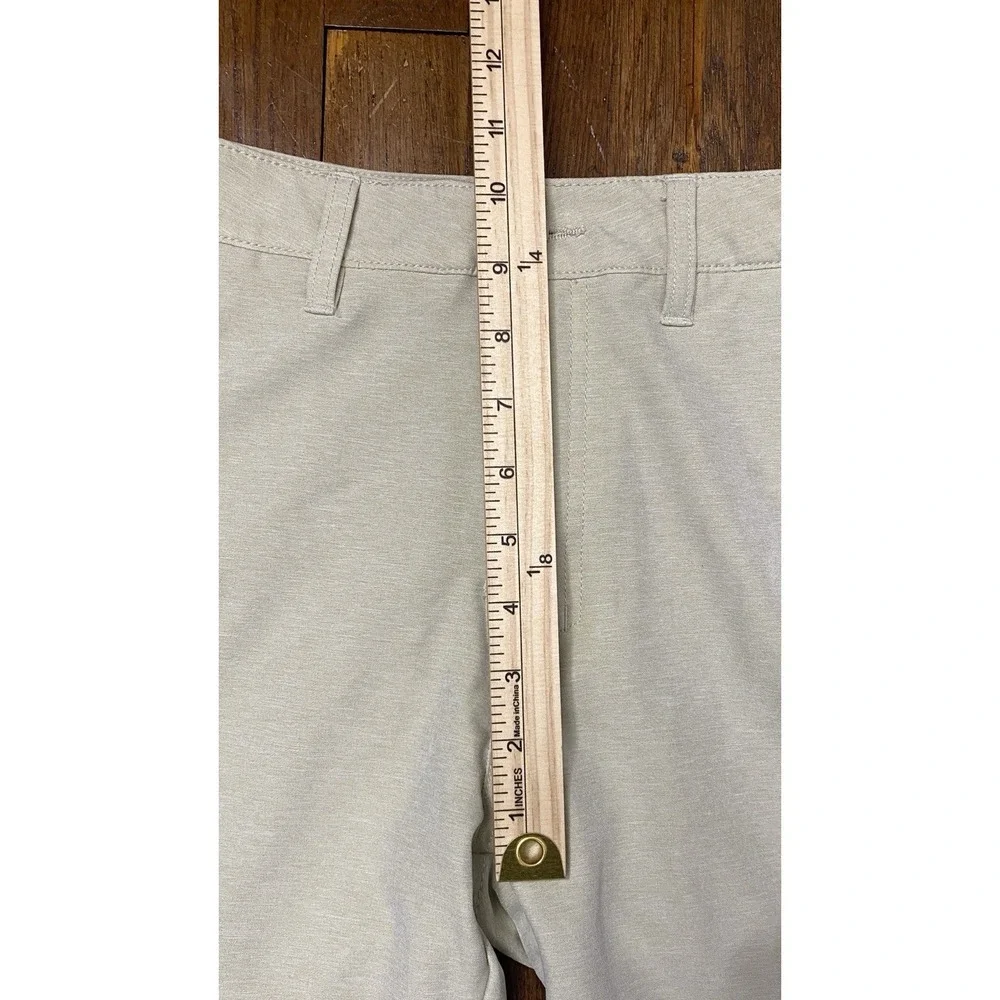 Hurley Hybrid Performance Shorts Sz 28 Khaki Quick Dry Walking Beach Resort Wear